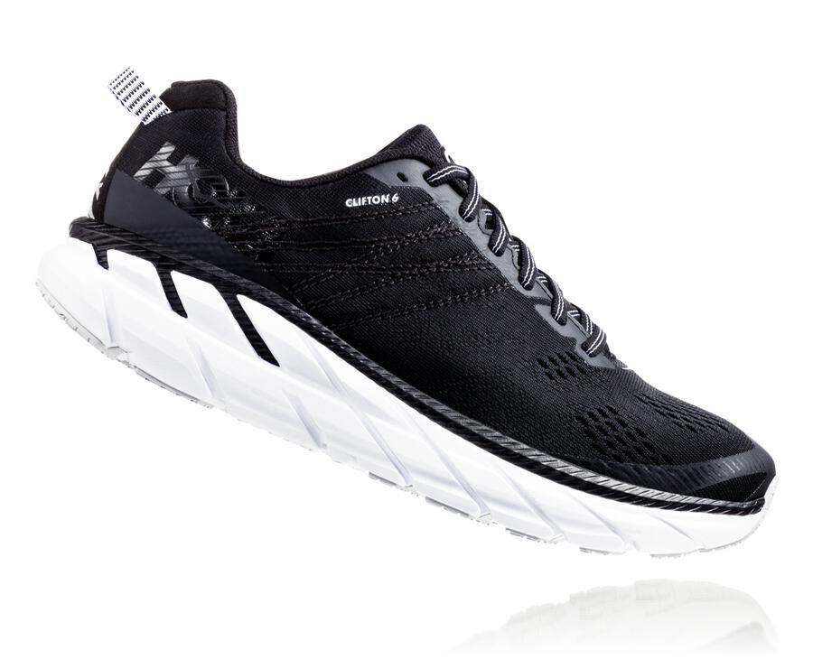 Hoka One One Vandresko Dame - Clifton 6 - Sort/Hvide - 920673DEK